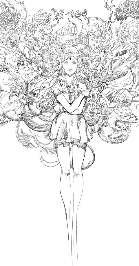 Dessin de Nayth, août 2021, Dreamtime Travellers (5/17)