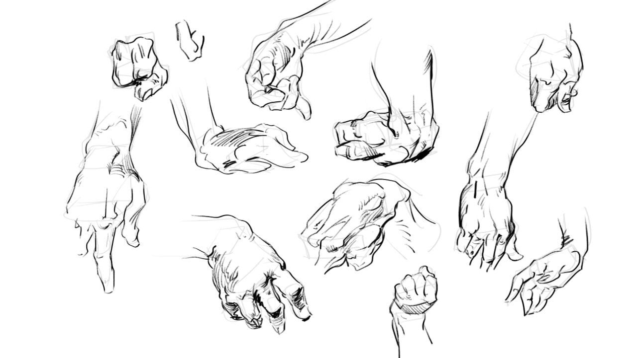 Apprendre à dessiner des mains (2/3)