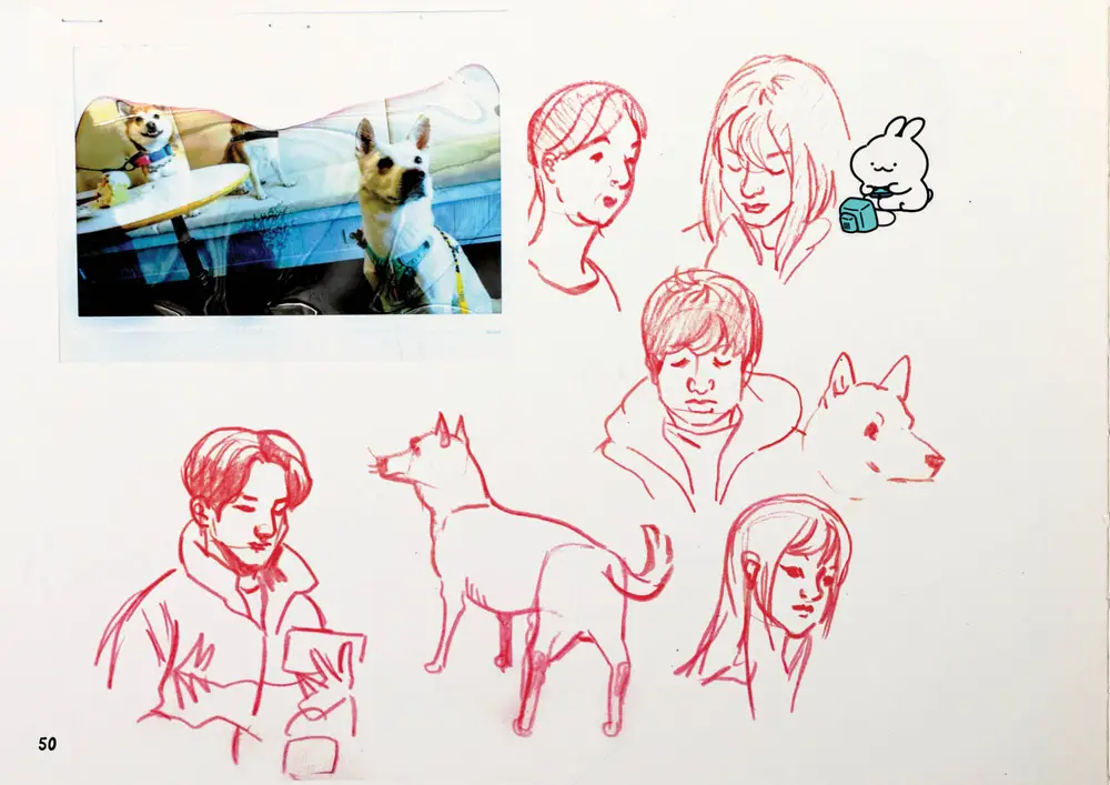 Drawing Korea, double page 37