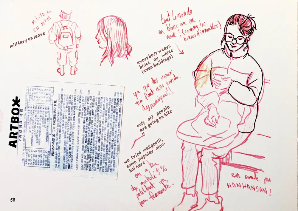 Drawing Korea, double page 45