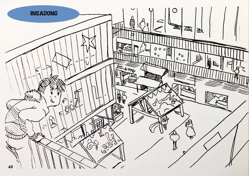 Drawing Korea, double page 47