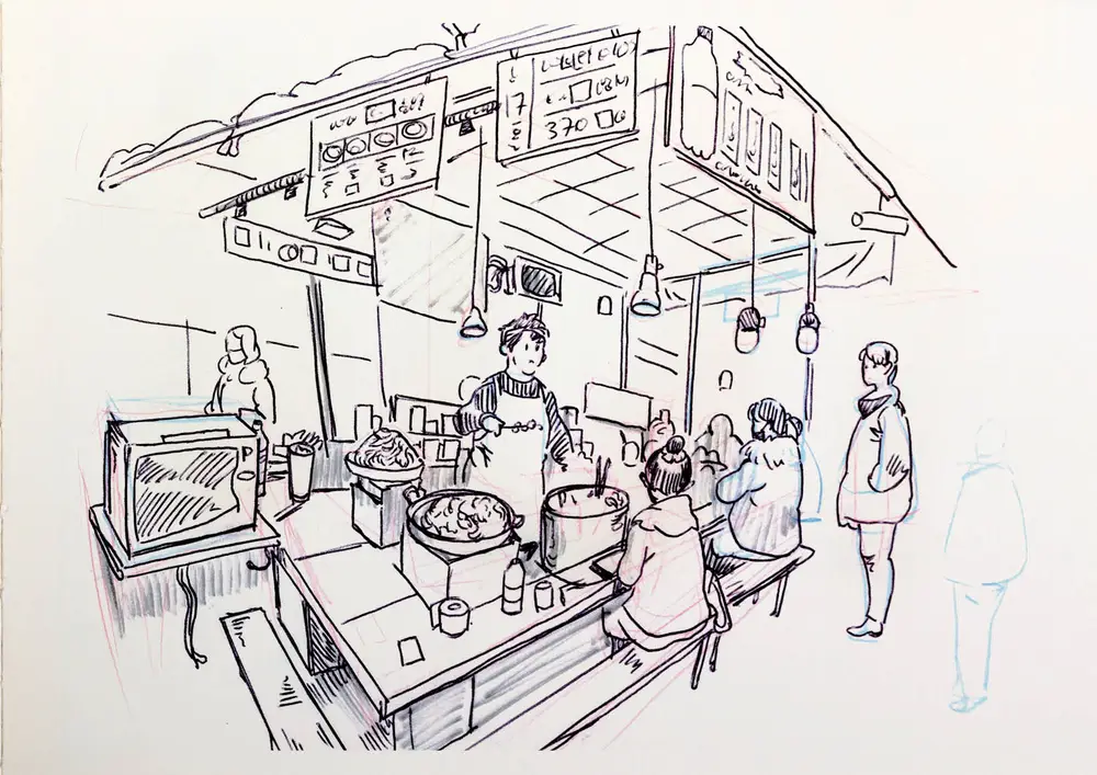 Drawing Korea, double page 51
