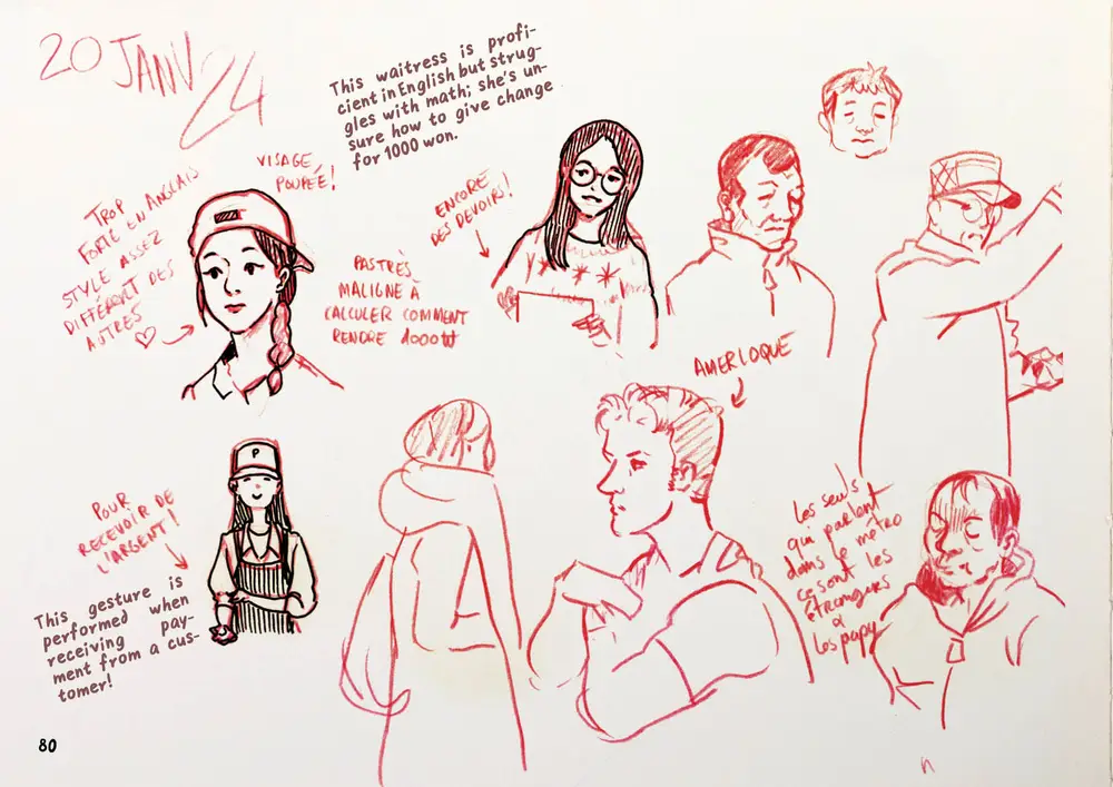 Drawing Korea, double page 56