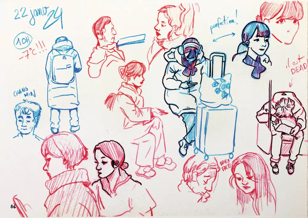 Drawing Korea, double page 62