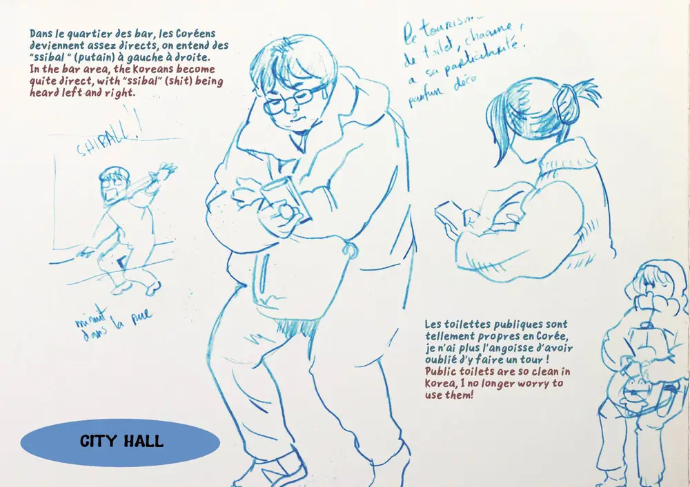 Drawing Korea, double page 69