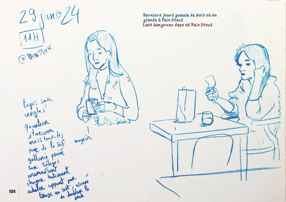 Drawing Korea, double page 72