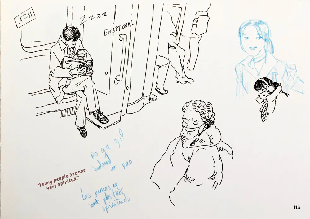 Drawing Korea, double page 77