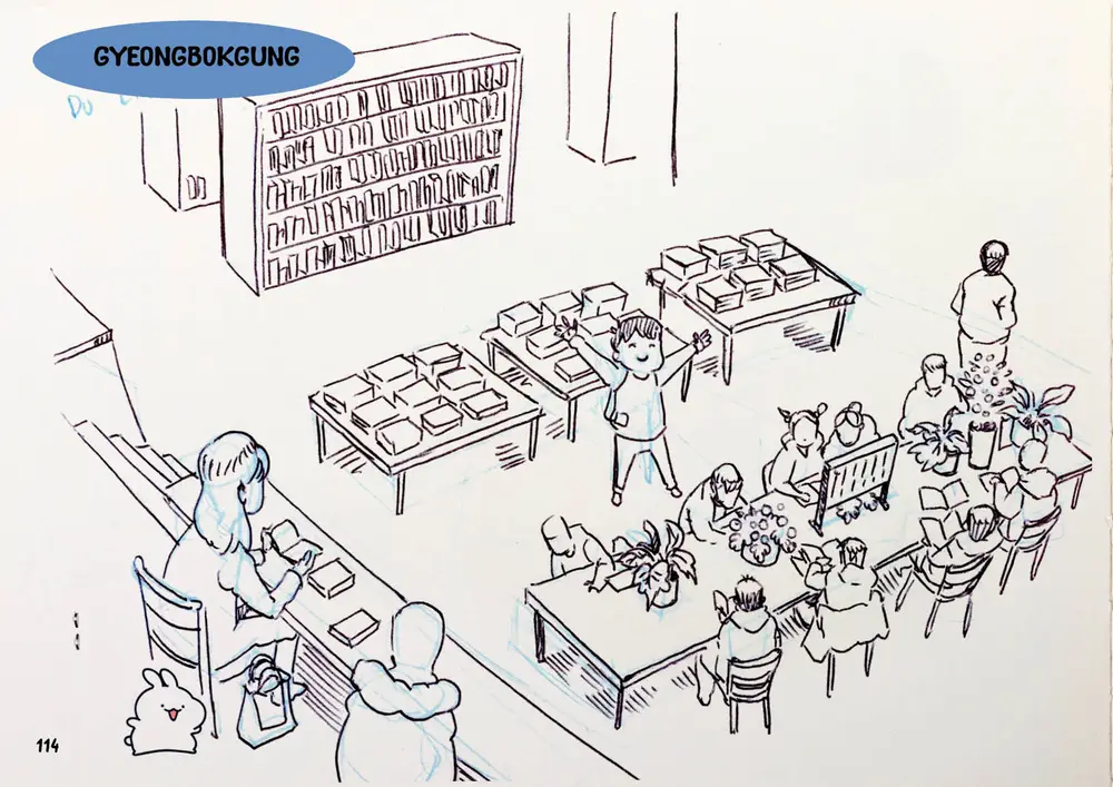 Drawing Korea, double page 78