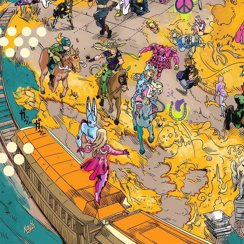 Jojo's Bizarre Adventure worldmap poster - Image 6