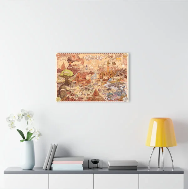 JRPG worldmap poster Final Fantasy Dragon Quest - Image 3
