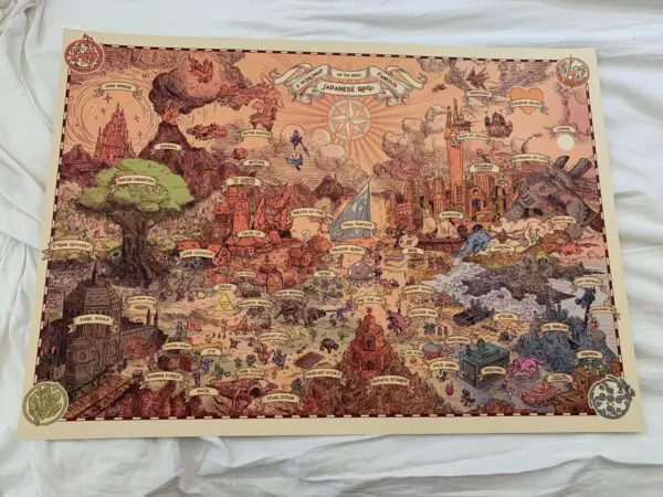 JRPG worldmap poster Final Fantasy Dragon Quest - Image 12