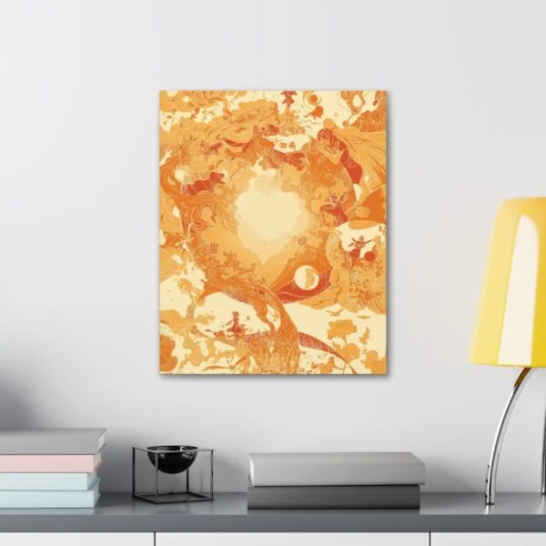 Orange Wind Elemental Wall Art printed on canvas, Abstract Wall Art, Bedroom Wall Art, Living room Art, Dining Room Art, Minimalist - Image 53