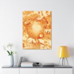 Orange Wind Elemental Wall Art printed on canvas, Abstract Wall Art, Bedroom Wall Art, Living room Art, Dining Room Art, Minimalist