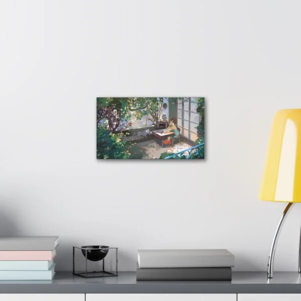 Cute nature girl and racoon, Canvas Stretched - Image 19