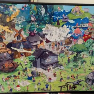 Ghibli Miyazaki movies worldmap Metal Print