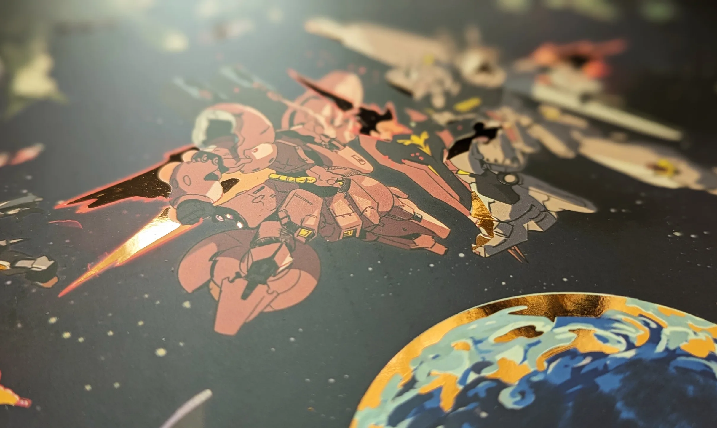 Gundam Worldmap Shiny Print – A3 Premium Foiled Poster - Image 2
