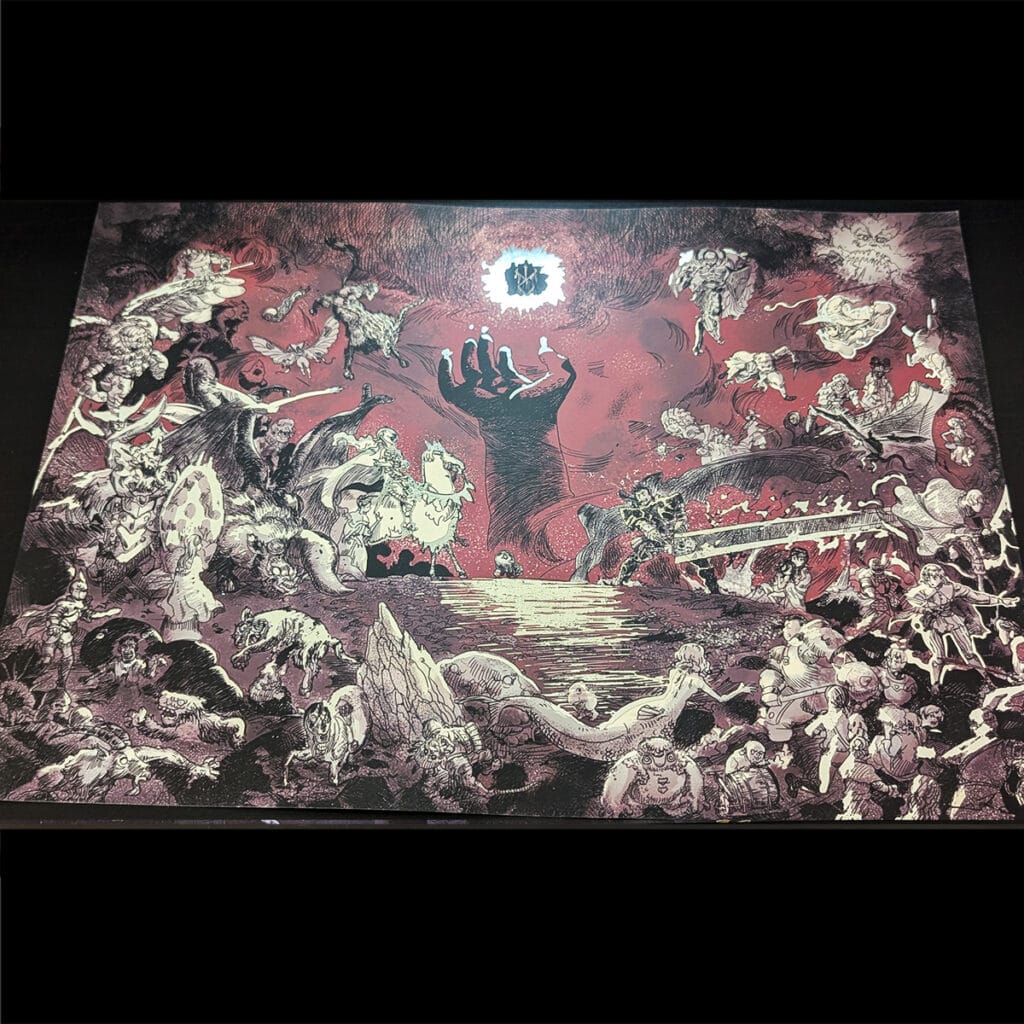 Berserk Worldmap Shiny Print – A3 Premium Foiled Poster