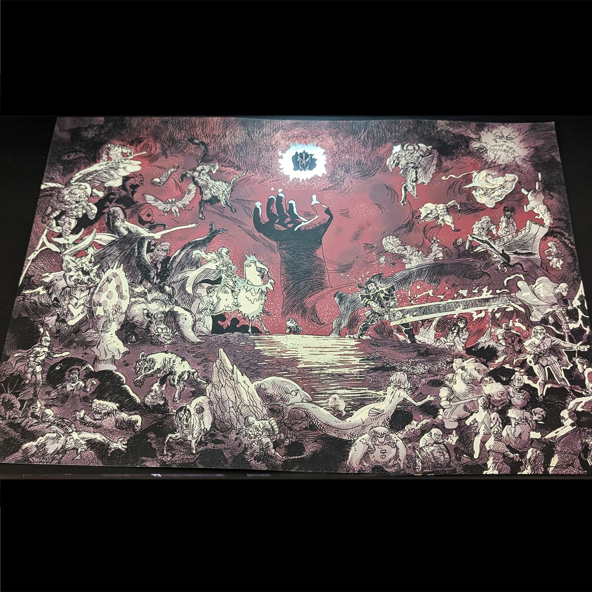 Berserk Worldmap Shiny Print – A3 Premium Foiled Poster - Nayth