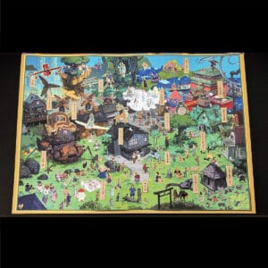 Ghibli Worldmap Shiny Print – A3 Premium Foiled Poster