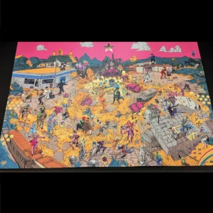 Jojo Worldmap Shiny Print – A3 Premium Foiled Poster