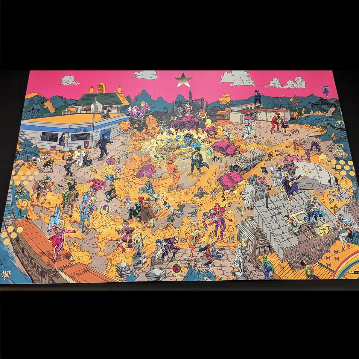 Jojo Worldmap Shiny Print – A3 Premium Foiled Poster