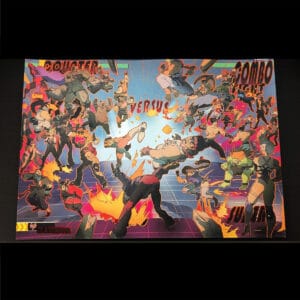 Versus Fighting Worldmap Shiny Print – A3 Premium Foiled Poster