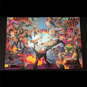 Versus Fighting Worldmap Shiny Print – A3 Premium Foiled Poster